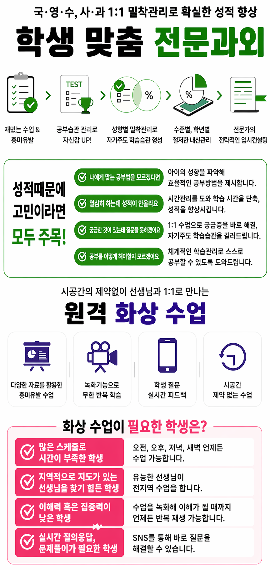 드림과외 학생 맞춤 전문과외 및 원격 화상 수업 안내